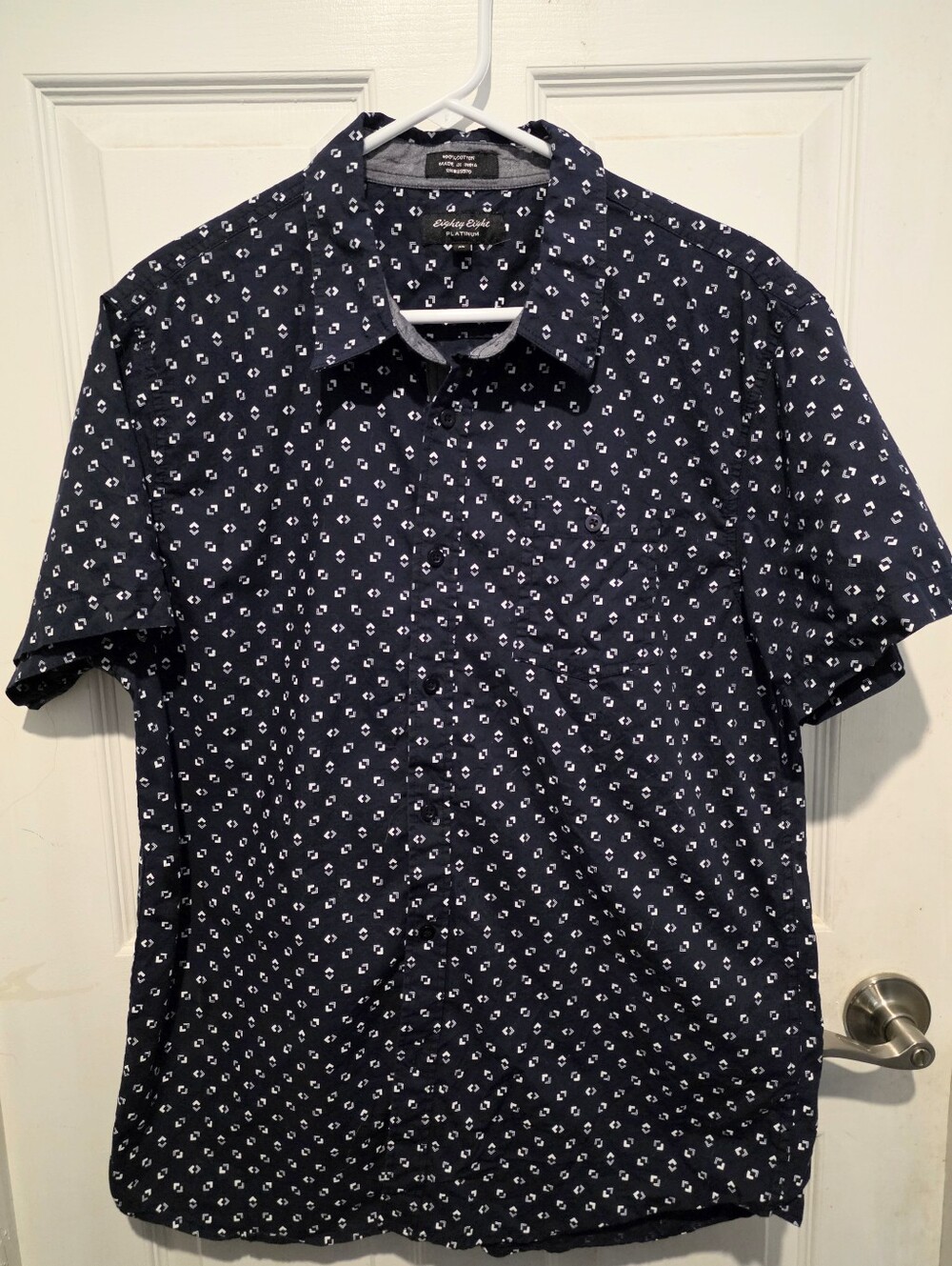 Eighty Eight Navy Short-Sleeve Button-Up Shirt